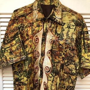 Men’s African Safari Handmade Button Front Shirt